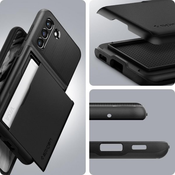 Spigen Samsung Galaxy S21 FE Kuori Slim Armor CS Musta