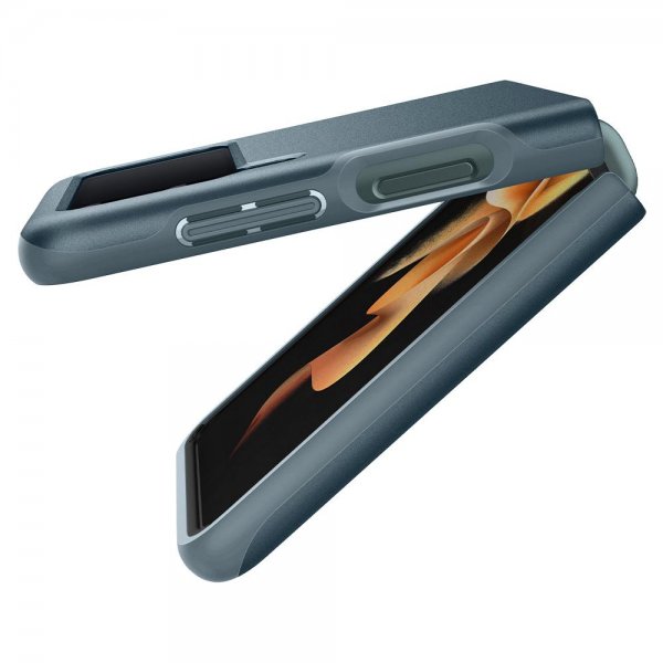 Spigen Samsung Galaxy Z Flip 3 -suojakuori, Thin Fit Shiny Green