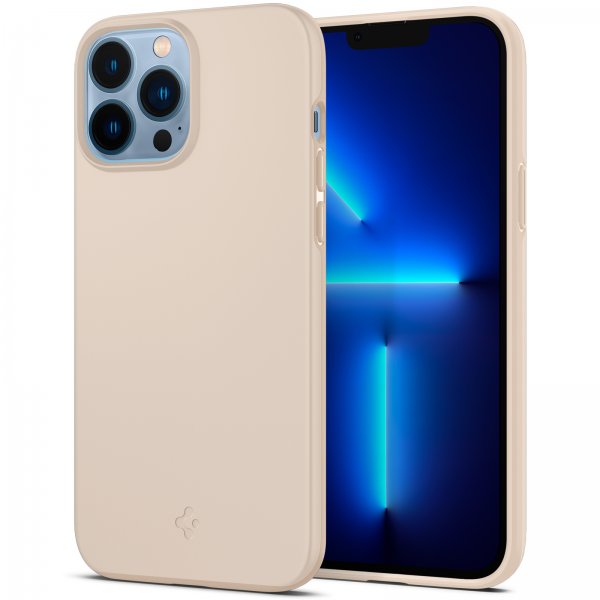 Spigen iPhone 13 Pro Max Thin Fit -suojakuori, hiekanbeige