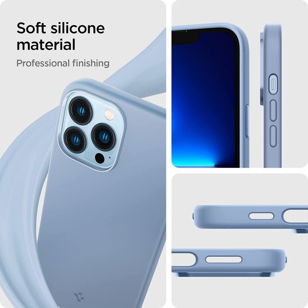 Spigen iPhone 13 Pro Max Suojakuori Silicone Fit Sierra Blue