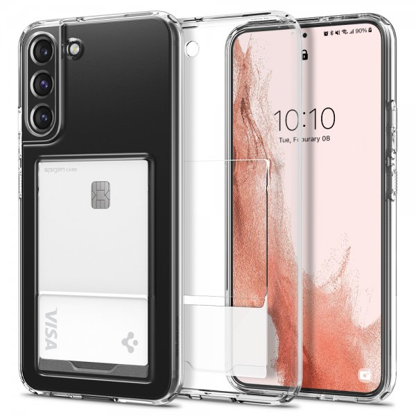 Spigen Samsung Galaxy S22 Crystal Slot -suojakuori, kirkas