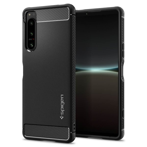 Spigen Sony Xperia 5 IV -suojakuori Rugged Armor Matte Black