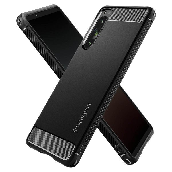 Spigen Sony Xperia 5 IV -suojakuori Rugged Armor Matte Black