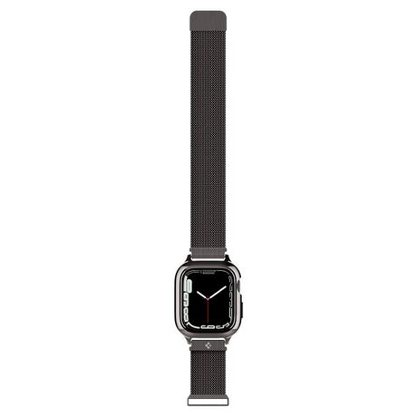 Spigen Apple Watch 45mm Kuori rannekkeella Metal Fit Pro Graphite