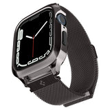 Spigen Apple Watch 45mm Kuori rannekkeella Metal Fit Pro Graphite