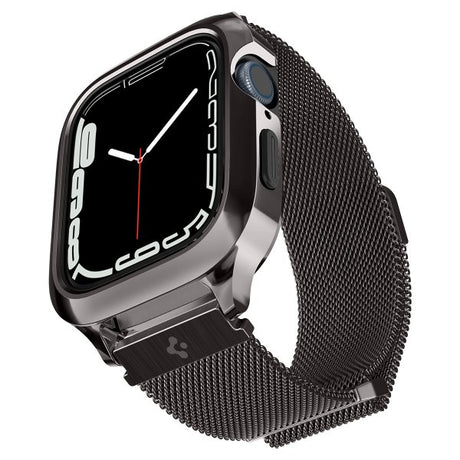 Spigen Apple Watch 45mm Kuori rannekkeella Metal Fit Pro Graphite