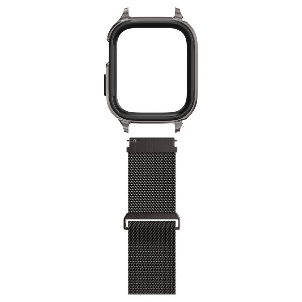 Spigen Apple Watch 45mm Kuori rannekkeella Metal Fit Pro Graphite