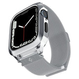 Spigen Apple Watch 40mm -kuori rannekkeella Metal Fit Pro Hopea