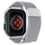 Spigen Apple Watch 40mm -kuori rannekkeella Metal Fit Pro Hopea