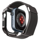 Spigen Apple Watch 40mm Suojakuori rannekkeella Metal Fit Pro Graphite