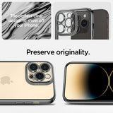 Spigen iPhone 14 Pro Max -suojakuori Optik Crystal Chrome Gray