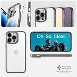 Spigen iPhone 14 Pro Max -suojakuori Optik Crystal Chrome Gray