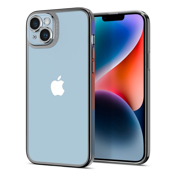 Spigen iPhone 14 Plus -suojakuori Optik Crystal Chrome Gray