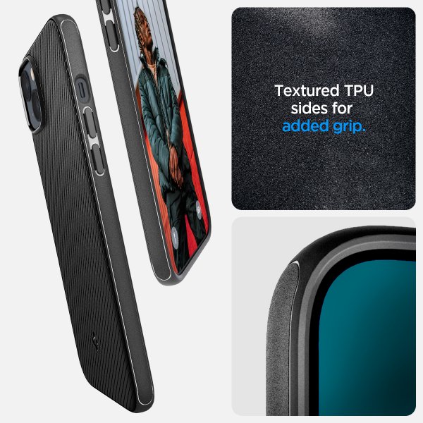 Spigen iPhone 14 Plus -suojakuori Mag Armor MagFit Matta Musta