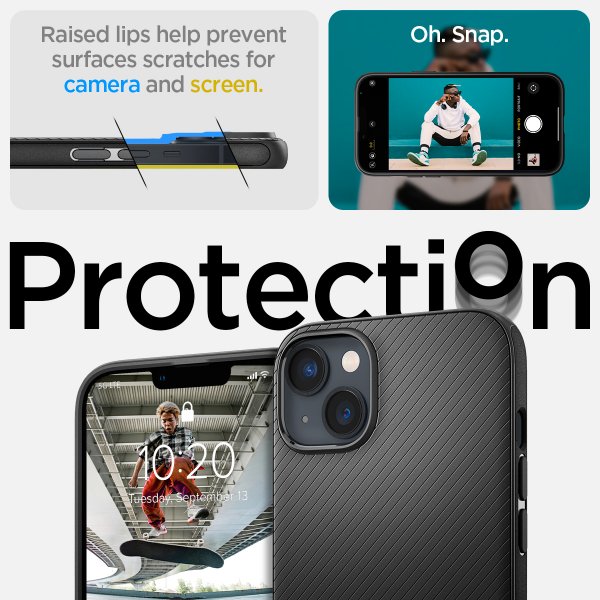 Spigen iPhone 14 Plus -suojakuori Mag Armor MagFit Matta Musta