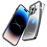 Spigen iPhone 14 Pro -suojakuori Optik Crystal Chrome Gray