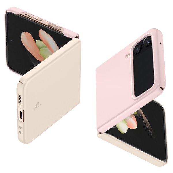 Spigen Samsung Galaxy Z Flip 4 AirSkin -suojakuori, Cotton Pink
