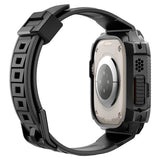 Spigen Apple Watch Ultra -suojakuori ja -ranneke, Rugged Armor Pro, musta