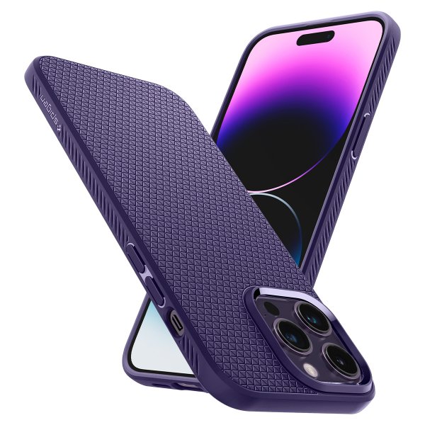 Spigen iPhone 14 Pro Max Suojakuori Liquid Air Deep Purple