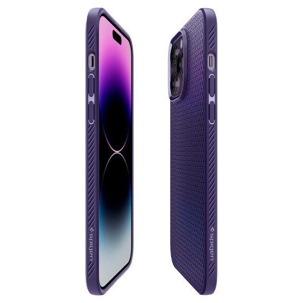 Spigen iPhone 14 Pro Max Suojakuori Liquid Air Deep Purple