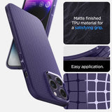 Spigen iPhone 14 Pro Max Suojakuori Liquid Air Deep Purple