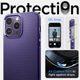 Spigen iPhone 14 Pro Max Suojakuori Liquid Air Deep Purple