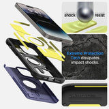 Spigen iPhone 14 Pro Max -suojakuori Tough Armor MagFit Deep Purple