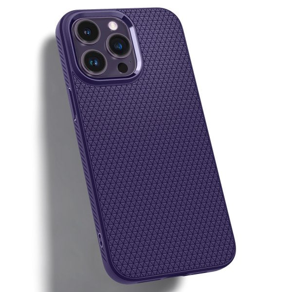 Spigen iPhone 14 Pro -kuori Liquid Air Deep Purple