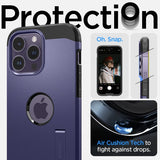 Spigen iPhone 14 Pro -suojakuori Tough Armor MagFit Deep Purple