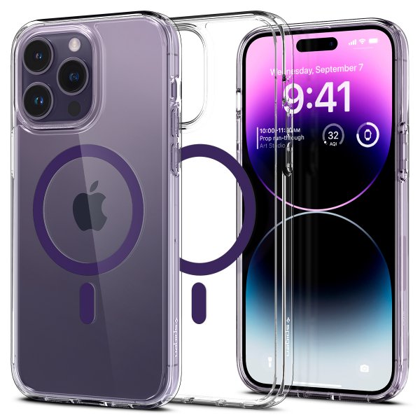 Spigen iPhone 14 Pro Max -suojakuori Ultra Hybrid MagFit Deep Purple