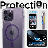 Spigen iPhone 14 Pro Max -suojakuori Ultra Hybrid MagFit Deep Purple