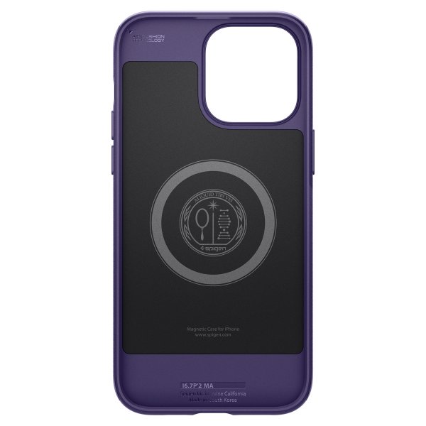 Spigen iPhone 14 Pro Max -kuori Mag Armor MagFit Deep Purple