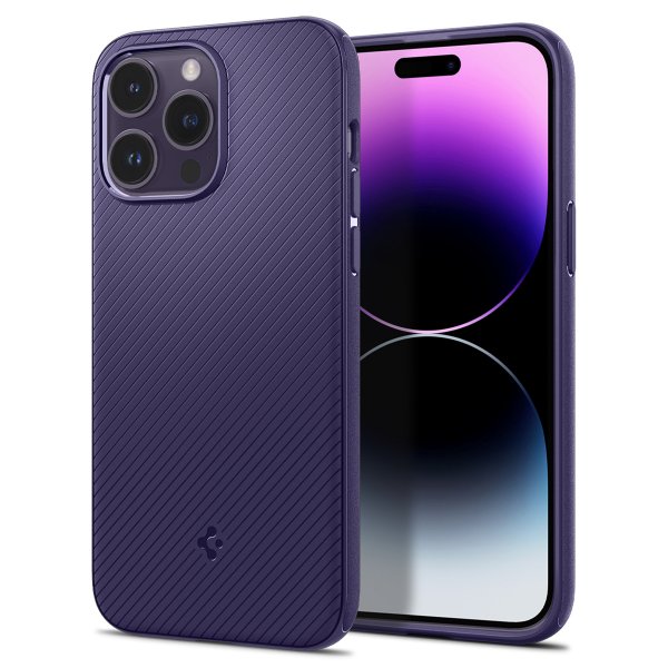 Spigen iPhone 14 Pro -suojakuori Mag Armor MagFit Deep Purple