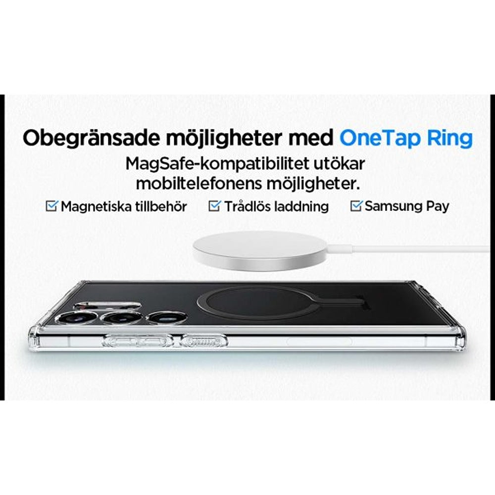 Spigen Samsung Galaxy S23 Ultra kuori Ultra Hybrid OneTap Ring MagSafe Musta