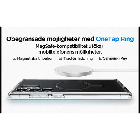 Spigen Samsung Galaxy S23 Ultra kuori Ultra Hybrid OneTap Ring MagSafe Musta