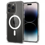 Spigen iPhone 14 Pro -kuori AirSkin Hybrid MagFit, valkoinen