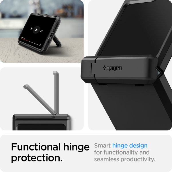 Spigen Samsung Galaxy Z Flip 5 Tough Armor Pro -suojakuori, musta