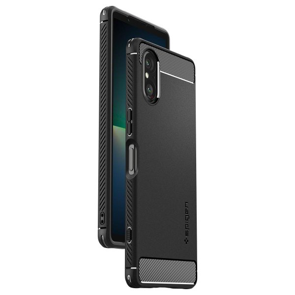 Spigen Sony Xperia 5 V -suojakotelo Rugged Armor Matte Black