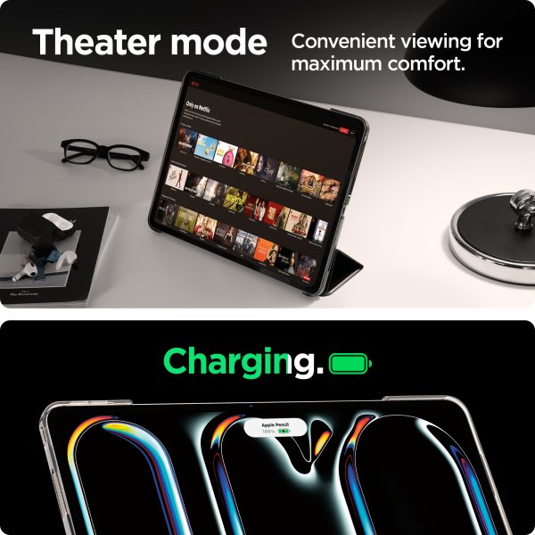 Spigen iPad Pro 11 (M4/M5) Suojakotelo Smart Fold, musta
