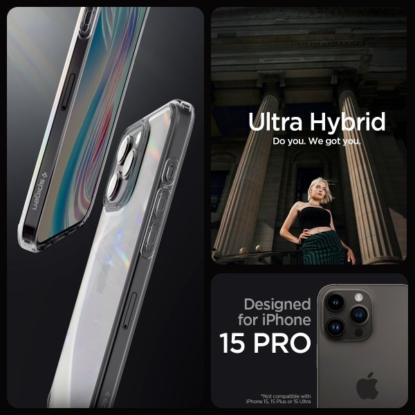 Spigen iPhone 15 Pro Ultra Hybrid Space Crystal -suojakuori
