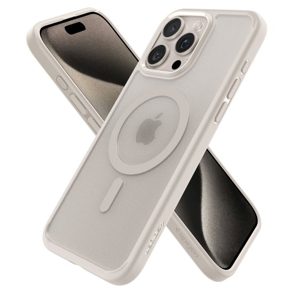 Spigen iPhone 15 Pro Kuori Ultra Hybrid MagFit Frost Natural Titanium