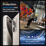 Spigen iPhone 15 Pro -suojakuori Liquid Air Natural Titanium