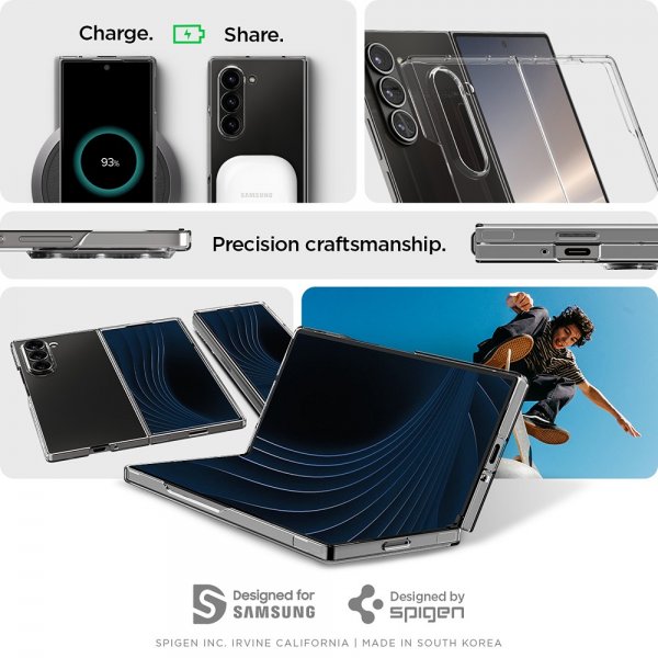 Spigen Samsung Galaxy Z Fold 6 Suojakuori Air Skin Crystal Clear