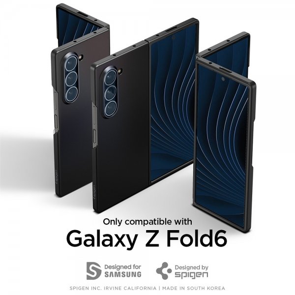 Spigen Samsung Galaxy Z Fold 6 -suojakuori, Air Skin, musta