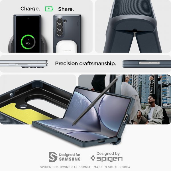 Spigen Samsung Galaxy Z Fold 6 Suojakuori Slim Armor Pro Metal Slate