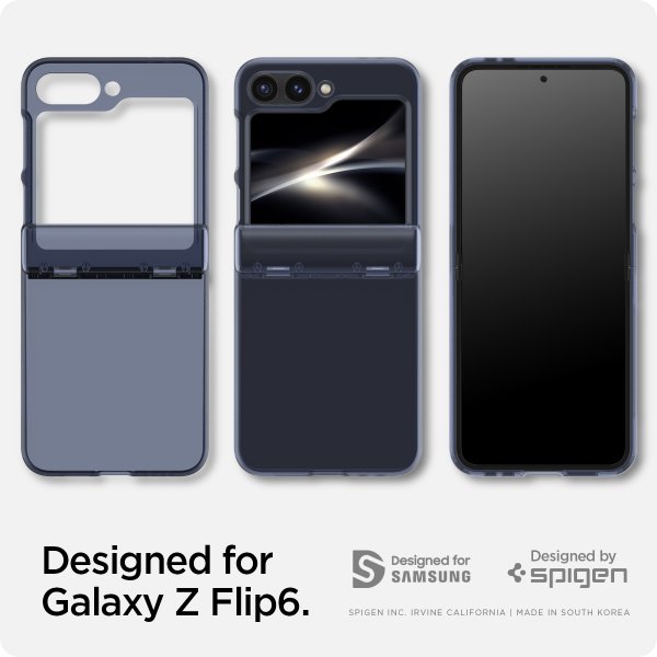 Spigen Samsung Galaxy Z Flip 6/Flip 7 FE Ultra Hybrid Pro Frost Navy Blue -suojakuori