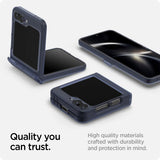 Spigen Samsung Galaxy Z Flip 6/Flip 7 FE Ultra Hybrid Pro Frost Navy Blue -suojakuori