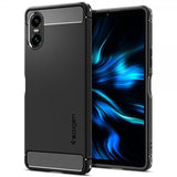 Spigen Sony Xperia 10 VI -kuori, Rugged Armor, mattamusta