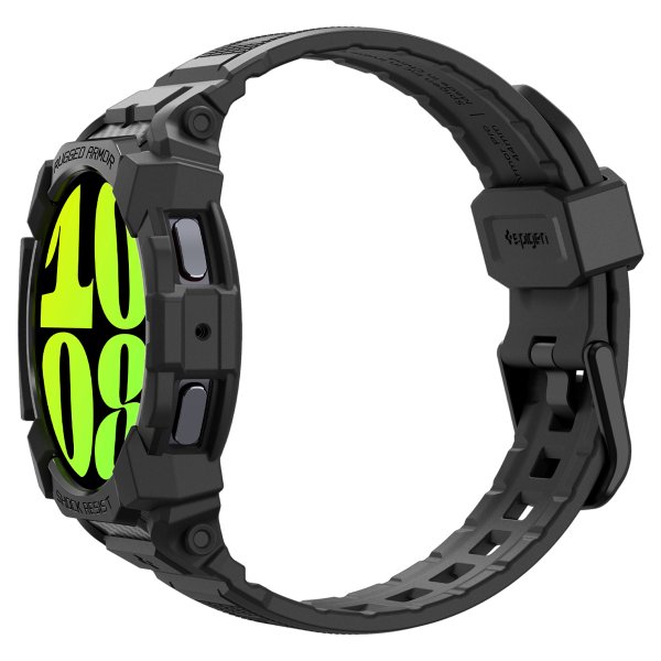 Spigen Samsung Galaxy Watch 7 40mm Ranneke ja Suojakuori Rugged Armor Pro Matte Black