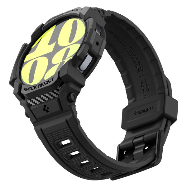Spigen Samsung Galaxy Watch 7 40mm Ranneke ja Suojakuori Rugged Armor Pro Matte Black